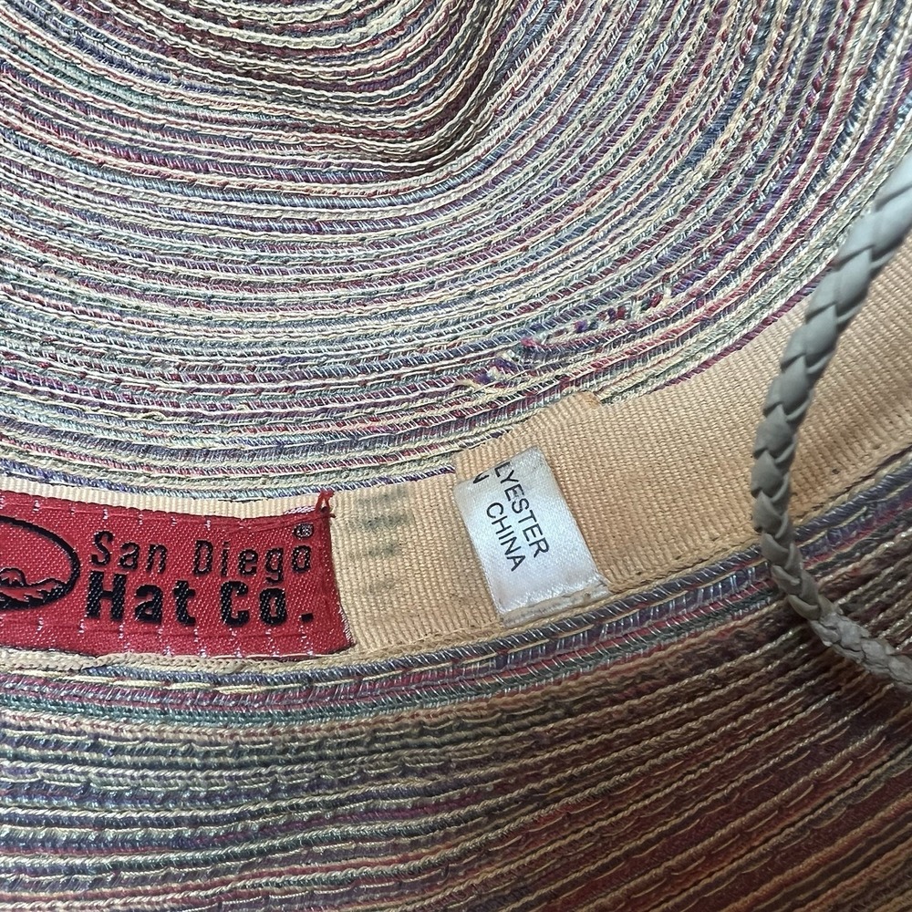 Vintage San Diego Hat Co Unisex Wide Brim Gardening Sun Hat Multicolor‎ 7.5" - Picture 8 of 14